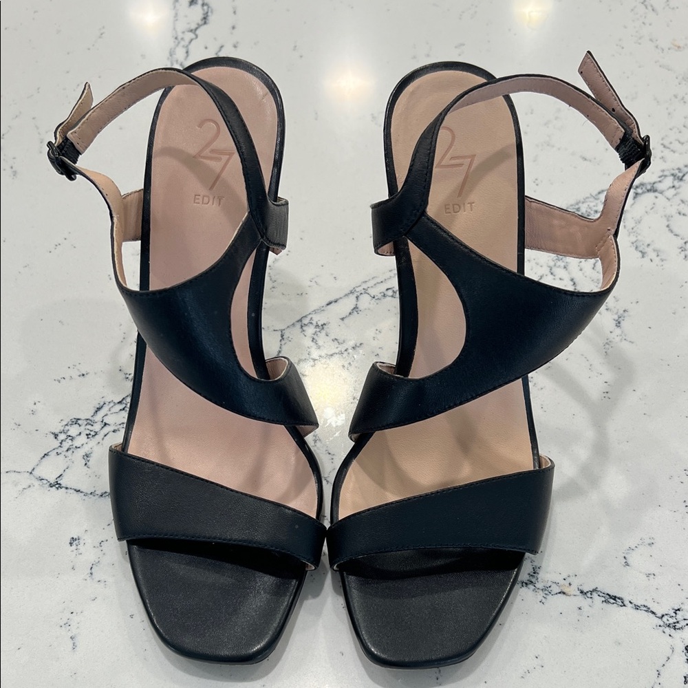 27 EDIT Black Strappy Sandals